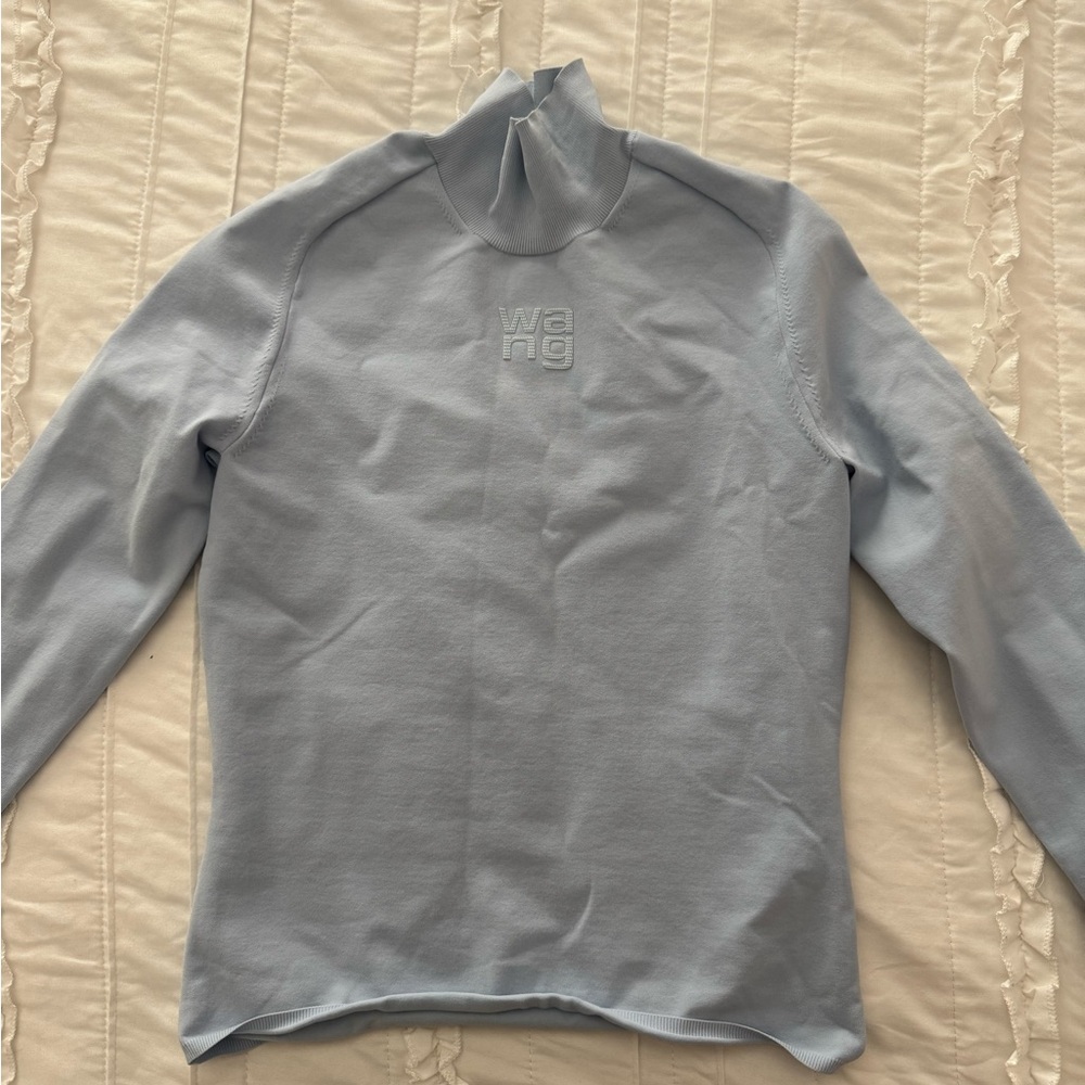 Alexander Wang Blue Patch Logo Long Sleeve